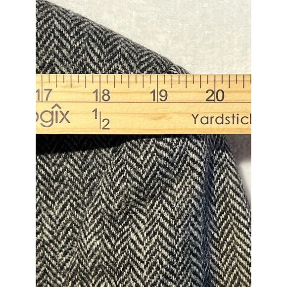 Harris Tweed Jos A Bank 40R Black Gray Herringbone Blazer Sport Coat Jacket - Picture 11 of 16